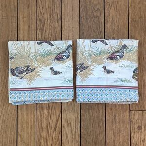 VTG Fieldcrest ducks pond scene Pillowcase set of 2 King size
